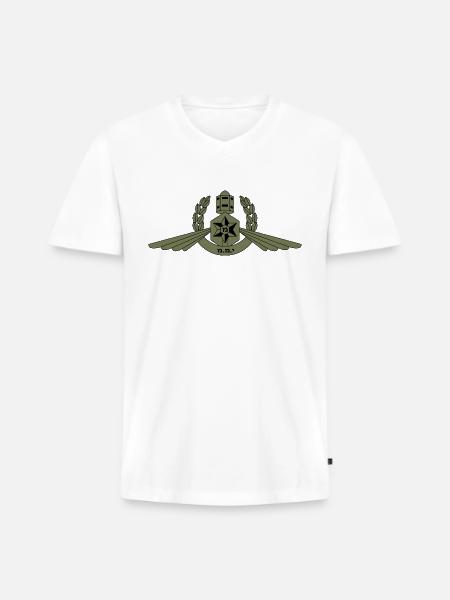 YAMAM - OLIVE - Men's Premium Organic V-Neck T-Shirt - white