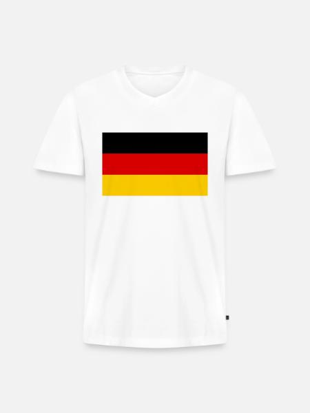 flag germany - Men's Premium Organic V-Neck T-Shirt - white