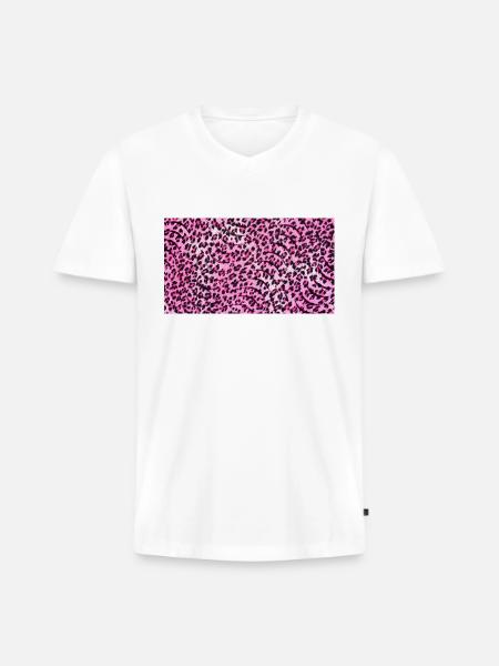 Pattern - Men's Premium Organic V-Neck T-Shirt - white