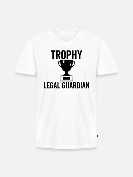 Trophy Legal Guardian - Men's Premium Organic V-Neck T-Shirt - white