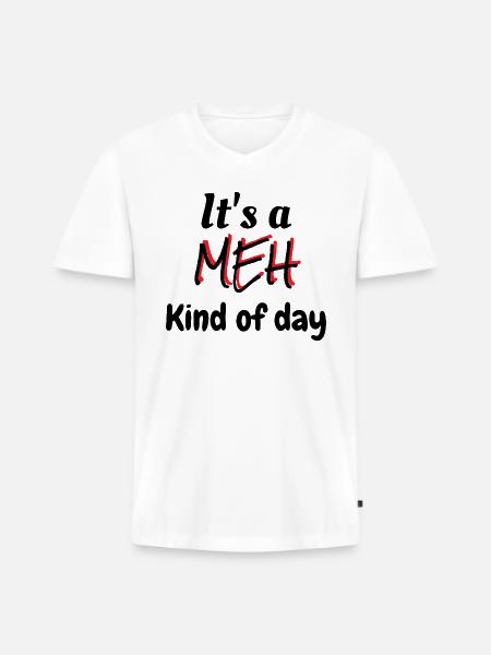 MEH - Men's Premium Organic V-Neck T-Shirt - white