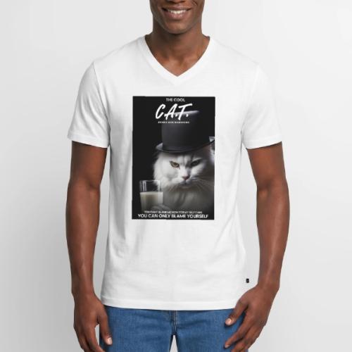 The Cool Cat - Men's Premium Organic V-Neck T-Shirt
