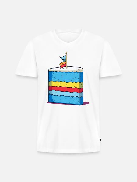 Pan Cake Lgbtq - Men's Premium Organic V-Neck T-Shirt - white