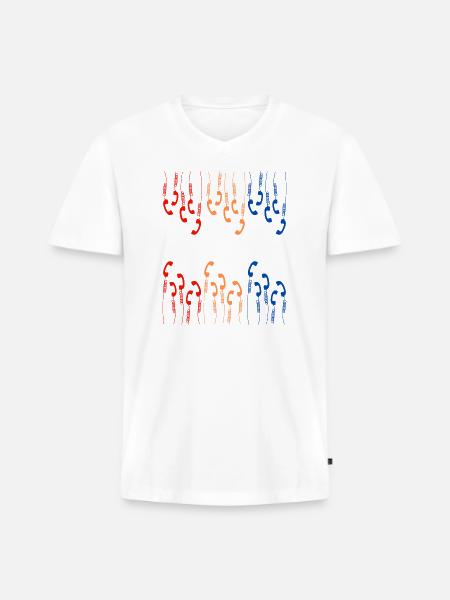old phone - Men's Premium Organic V-Neck T-Shirt - white