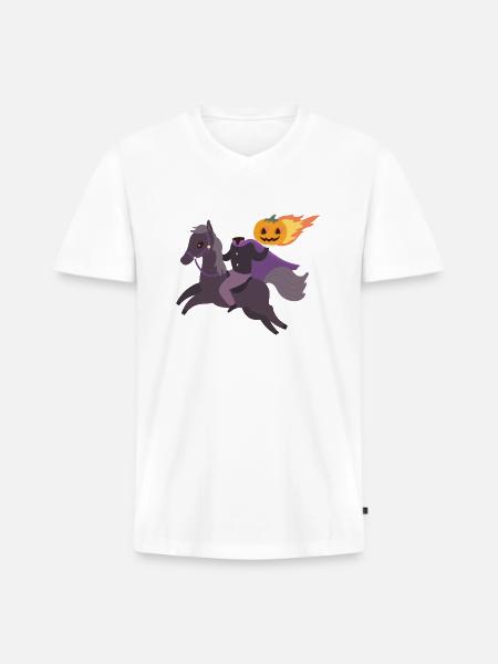 Headless horseman - Men's Premium Organic V-Neck T-Shirt - white