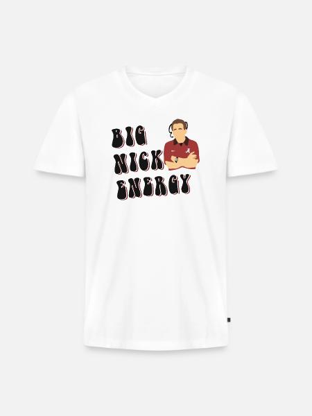 Big Nick Energy - Men's Premium Organic V-Neck T-Shirt - white