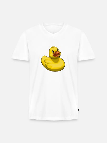 Rubber ducky - Men's Premium Organic V-Neck T-Shirt - white