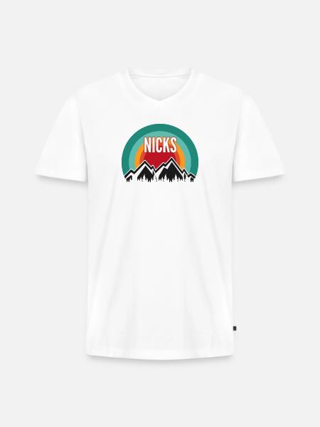 Nicks Lucky Shirt - Men's Premium Organic V-Neck T-Shirt - white