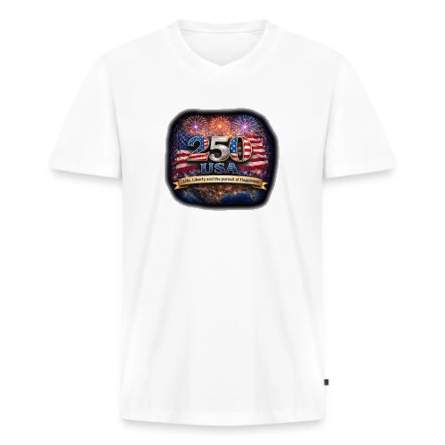 USA 250th Celebration - Men's Premium Organic V-Neck T-Shirt