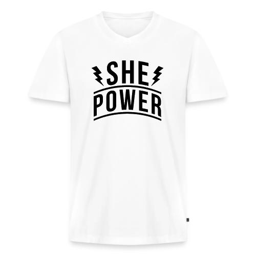 She Power - Men's Premium Organic V-Neck T-Shirt