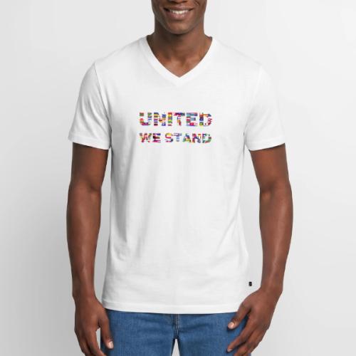 UNITED WE STAND - Men's Premium Organic V-Neck T-Shirt