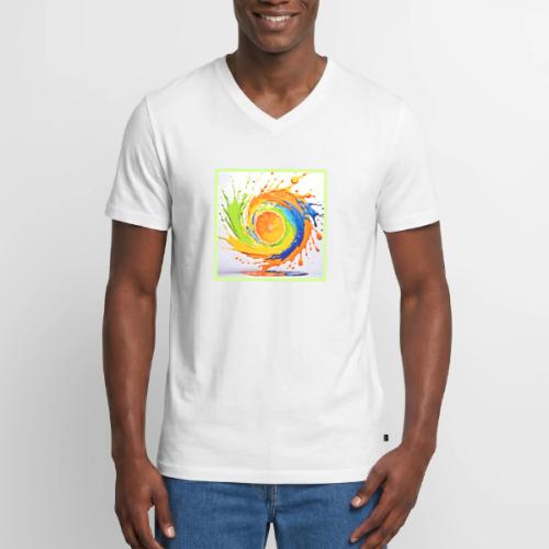 Citrus Splash of Color Design - Men's Premium Organic V-Neck T-Shirt