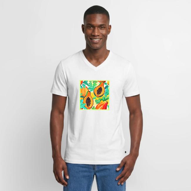 Tropical Papaya Pop Art