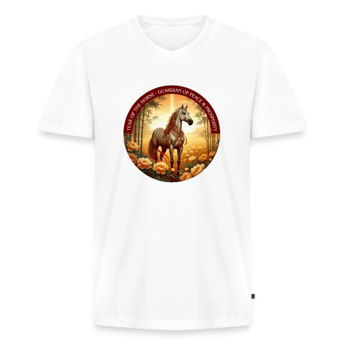 Year of the Horse Guardian T Shirt, Lunar New Year - Men's Premium Organic V-Neck T-Shirt