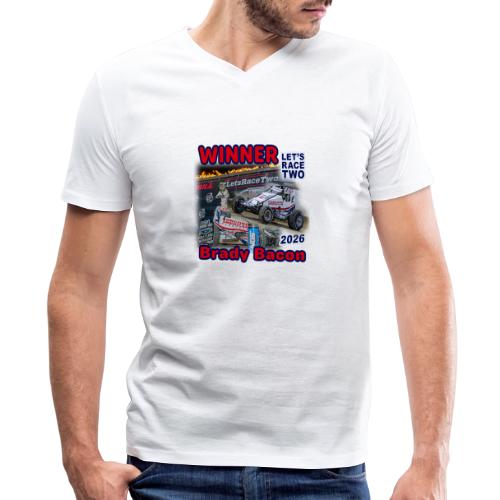 Brady Bacon #LetsRaceTwo Winner - Men's Premium Organic V-Neck T-Shirt