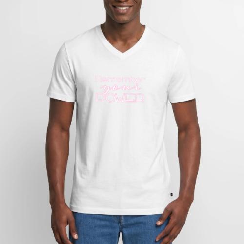 Remember Your Power - Men's Premium Organic V-Neck T-Shirt