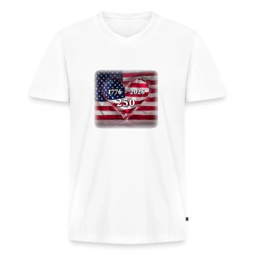 1776-2026 | 250 Years USA - Men's Premium Organic V-Neck T-Shirt