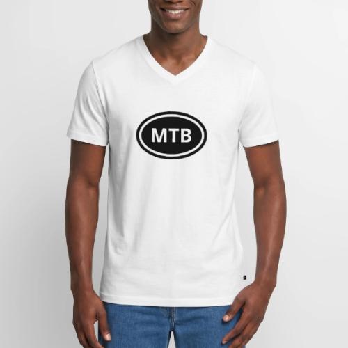 MTB Oval Logo - Men's Premium Organic V-Neck T-Shirt