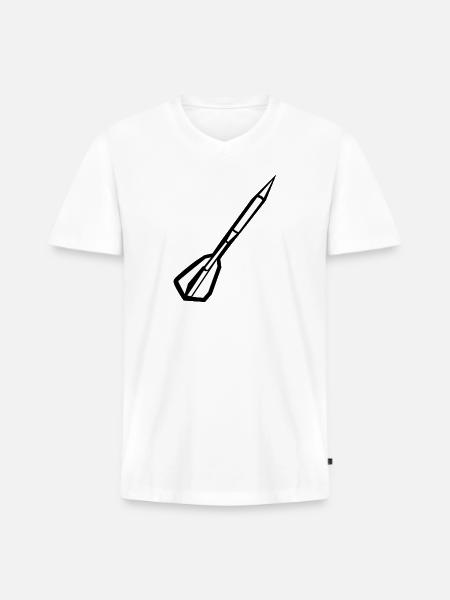 Dart Arrow Darts - Men's Premium Organic V-Neck T-Shirt - white