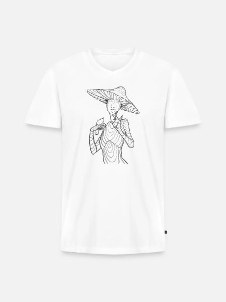 Poisonous - Men's Premium Organic V-Neck T-Shirt - white