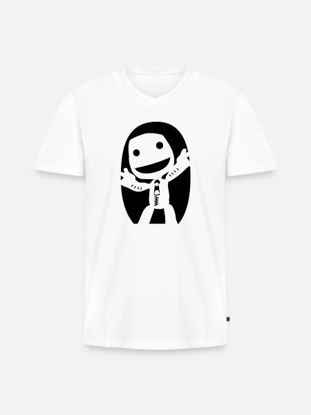 Little Big Planet - Men's Premium Organic V-Neck T-Shirt - white