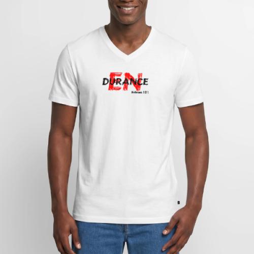 Run with Endurance - Men's Premium Organic V-Neck T-Shirt