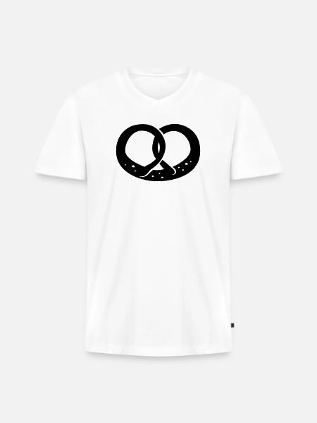 Pretzel, Oktoberfest - Men's Premium Organic V-Neck T-Shirt - white