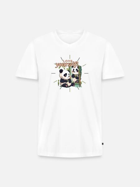 Mirror of Self-Love - Men's Premium Organic V-Neck T-Shirt - white
