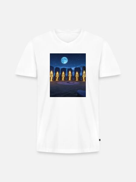 Pleiadians - Men's Premium Organic V-Neck T-Shirt - white