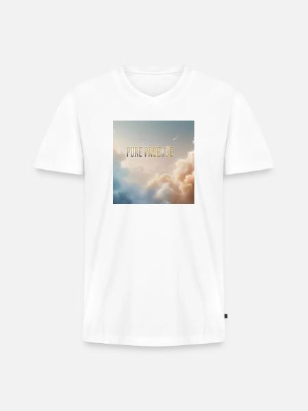 mindfulness and serenity - Men's Premium Organic V-Neck T-Shirt - white
