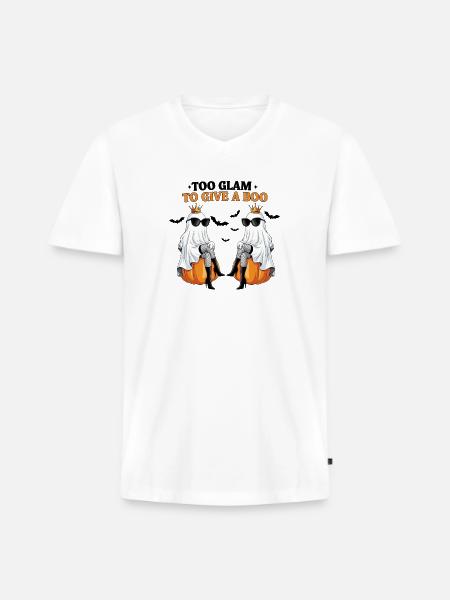 Royal Boo Doppelganger - Men's Premium Organic V-Neck T-Shirt - white