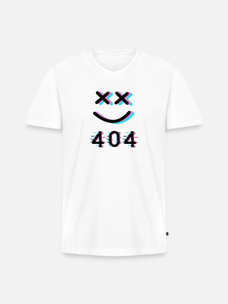404 Fashion Error - Men's Premium Organic V-Neck T-Shirt - white