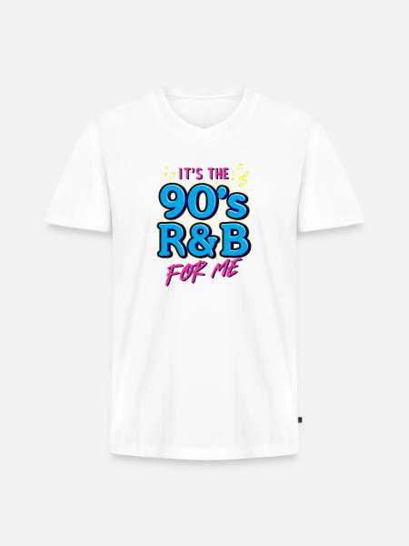 90s R&B Nostalgia RetroTee - Men's Premium Organic V-Neck T-Shirt - white