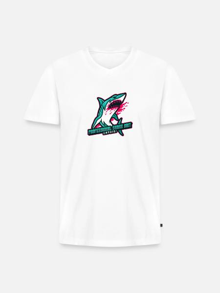 Professional Shark Bait. Unpaid! - Men's Premium Organic V-Neck T-Shirt - white