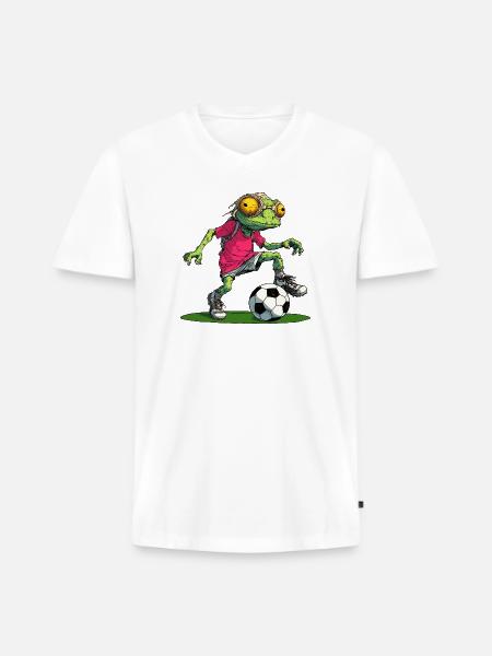 Chameleons Soccer - Men's Premium Organic V-Neck T-Shirt - white