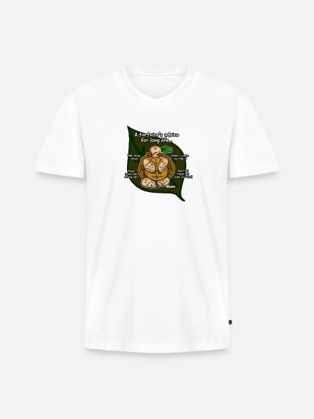 tortoise advice - Men's Premium Organic V-Neck T-Shirt - white