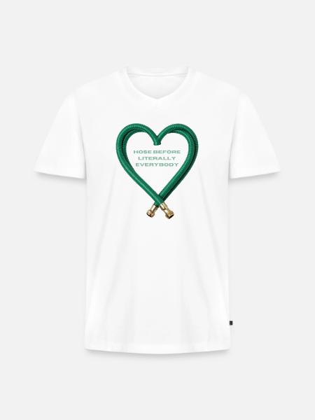 Hose Heart Humor - Men's Premium Organic V-Neck T-Shirt - white