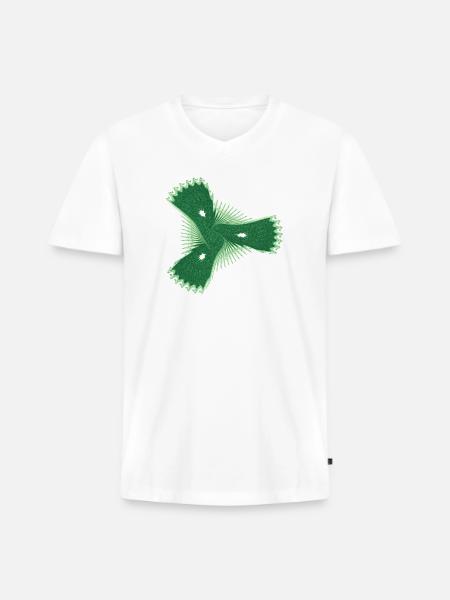 Der schüchterne Seestern – Fractal Art - Men's Premium Organic V-Neck T-Shirt - white