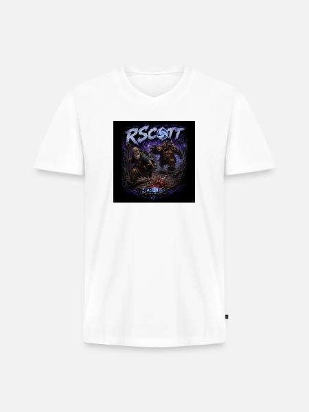 RScott Tee - Men's Premium Organic V-Neck T-Shirt - white