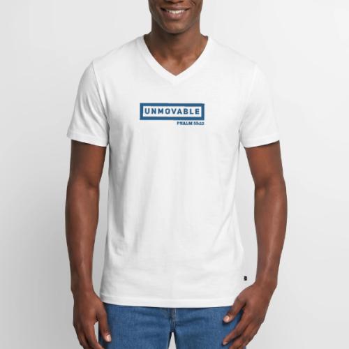 Unmovable: Psalm 55:22 - Men's Premium Organic V-Neck T-Shirt