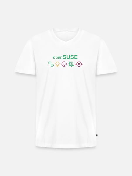 Distro Flavors - Men's Premium Organic V-Neck T-Shirt - white