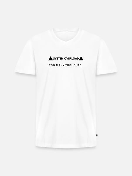 System Overload Aesthetic Streetwear - Men's Premium Organic V-Neck T-Shirt - white