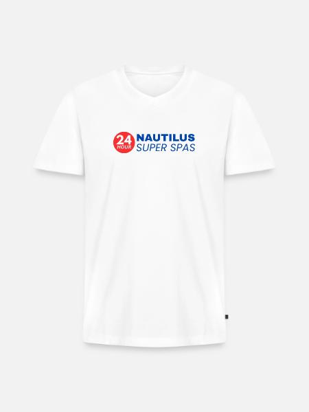 24-Hour Nautilus Super Spas - Vintage 1970s - Men's Premium Organic V-Neck T-Shirt - white
