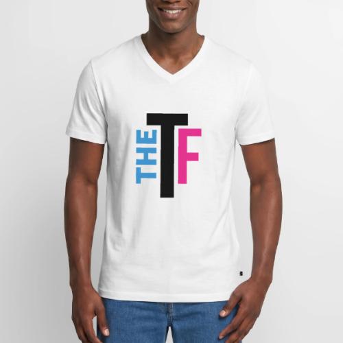 TTF Blue, Black & Pink - Men's Premium Organic V-Neck T-Shirt