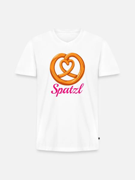 pretzel spatzl - Men's Premium Organic V-Neck T-Shirt - white