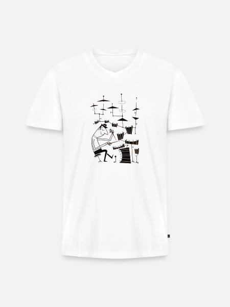 broway gek gaming fun - Men's Premium Organic V-Neck T-Shirt - white