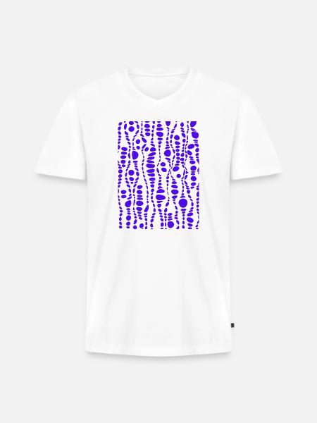 Cobalt Bubbles - Men's Premium Organic V-Neck T-Shirt - white