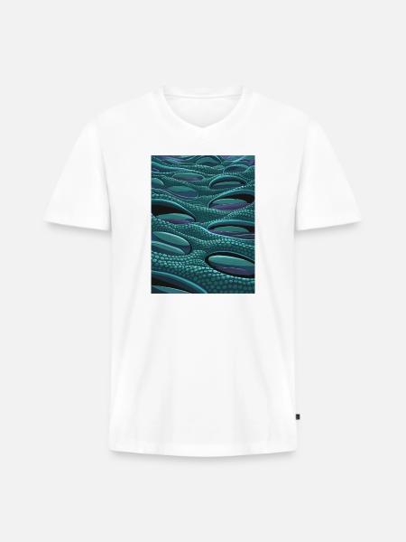 Alien Cells - Men's Premium Organic V-Neck T-Shirt - white