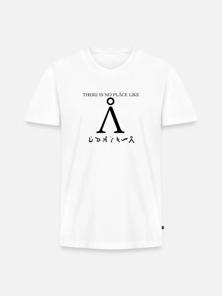 Stargate SG1 - There Is No Place Like Earth - Men's Premium Organic V-Neck T-Shirt - white