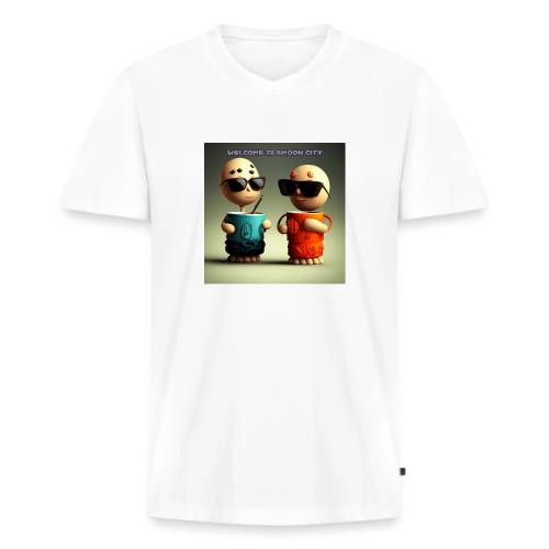 Welcome to Smoon City - Men's Premium Organic V-Neck T-Shirt